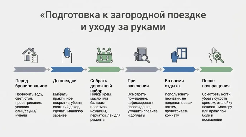 Подготовка к загородной поездке